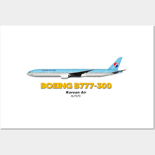 Boeing B777-300 - Korean Air Posters and Art